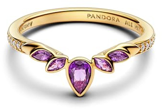 PANDORA Damenring Disney Frozen Königin Anna Tiara Goldfarben 164135C01