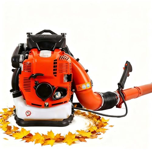 SIEEOUR Soplador De Hojas De Mochila Comercial 95cc con Motor 4 Tiempos Profesional, Soplador De Hojas De Mochila A Gasolina Premium, para Limpieza Cortafuegos Difícil(Red)
