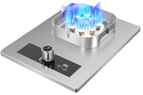 Cuisinière À Gaz 5,2 KW, Cuisinière Encastrable En Acier Inoxydable, Allumage Automatique, Neuf Cavités, Minuterie Haute Puissance, Avec Protection Anti-extinction(NG)