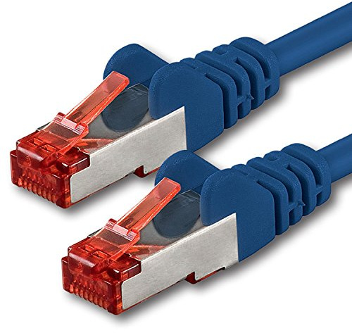 1aTTack.de 1x 50m - Cat 6 network cable patch cable Cat6 RJ45 SFTP - blue