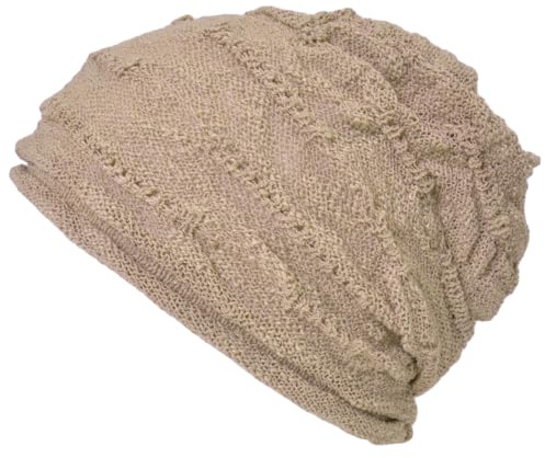 CHARM Herren Baumwoll Beanie Strickmütze - Coole Sommer Mütze Slouch Long Beanie