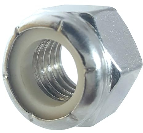 Fifty (50) 1/4-20 Zinc Plated Nylon Insert Hex Lock Nuts (BCP230)