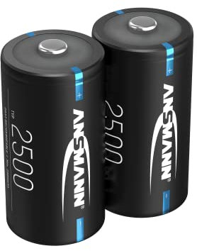 ANSMANN Akku C 2500mAh NiMH 1,2V - Baby C Batterien wiederaufladbar mit geringer Selbstentladung ideal für Kinderspielzeug, Taschenlampe, Radio (2 Stück)