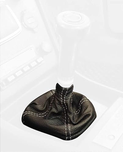 RedlineGoods Schaltsack Manschette kompatibel mit BMW 2002 1968-76. Maßgeschneidert - Nicht universell. Echtes Top Qualitat Italienisches Alcantara. Schwarz mit Silberem Faden