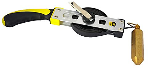 Vobor Oil Tank Gauging Tapes - Carbon Steel Explosion-proof Oil Gauging Tape with Brass Plumb Bob for Fuel Tank (20M)