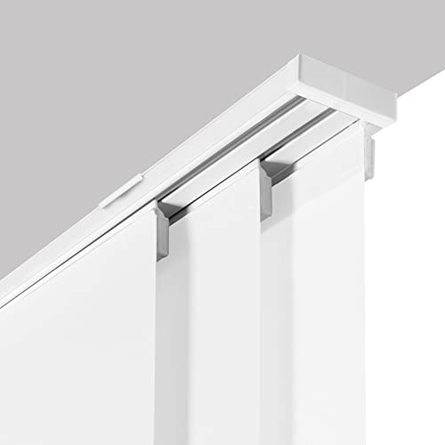 SN DECO - Flächenprofil SP Set 3-läufig, erhältlich in verschiedenen Längen und Farben Innenlauf, Vorhangschiene (320 cm)
