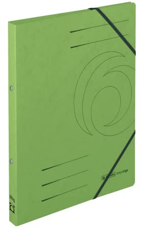 herlitz Ringhefter Quality, A4, 2 Ring-Mechanik, Rückenbreite 25 mm, 5 Stück (grün)