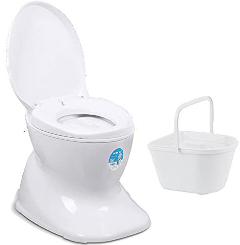 Samnuerly Tragbare Toilette, Mobile Toilette, mit abnehmbarem, waschbarem inneren Abfalleimerdeckel, Camping-Toilette, mit maximaler Tragfähigkeit von bis zu 150 kg, wasserlose Außentoilette