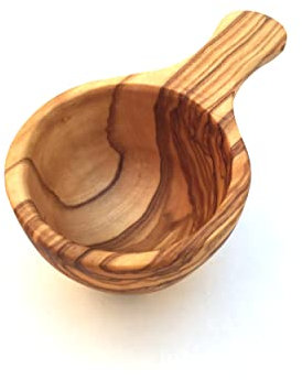 Cuillère doseuse 7 cm, cuillère à farine, cuillère à farine, cuillère à café, portionneuse, fabriquée à la main en bois d'olivier