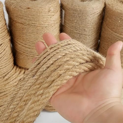 Gartenseil 1–20 mm Jute-Schnur, Jute-Seil, Schnur, Schnur, Sackleinen, for DIY-Handwerk, Geschenkverpackung, Gartenarbeit, Hochzeitsdekoration, 1–5 m Garten Kordel (Color : 14mm 1meter)