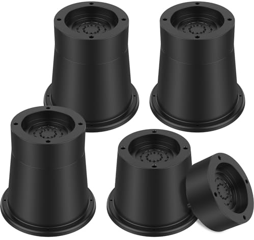 HAIJED Bed Risers, Chair Raisers, Round Furniture Risers, Rubber Sofa Riser Supports Up to 6000 lbs, Bed Frame Riser, Table Leg Extenders, Bed Raising Blocks for Sofa Table Desk Chair