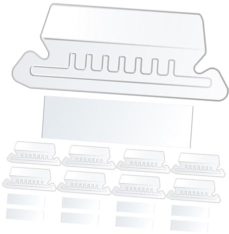 STOBOK 100 Stück Pvc Hängeregister Registerhalter Transparent Wiederverwendbar Mit Papierinlagen Bürobedarf Ordner Zubehör Für Hängemappen Und Aktenzilla