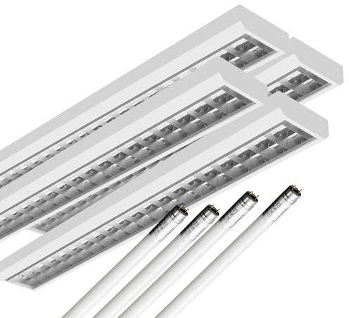 ELG Leuchten 4 x LED Rasteranbauleuchte 150cm 1-flammig 20 Watt 2790lm 3000K