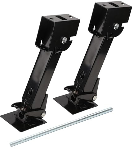 Anhänger Stabilisator,2Stück Wohnmobil Stabilisator Wagenheber,650LB Stütze | 1000 LB Tragfähigkeit, Parkstütze Teleskopierbare Herunter Schwenkbare Wagenheber, Eisen Exquisite Verarbeitung