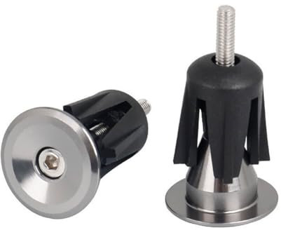 Slakerbe Fahrrad Lenkerstopfen,2 Stück Tragbare Aluminiumlegierung Lenkerkappe Lenker Endkappen Fahrradgriff Stecker für MTB Rennrad Lenker, Silber