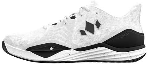 Diadem Men's Court Burst Pickleball & Tennis Shoe for Stability & Speed White/Black, 6.5