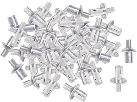 Sharplace 50 Pieces Tapping Expansion Screws Head Piercing Rivets Sturdy Hammer Drive for Concrete Installing Wall Cabinets Wall Panels, 5x7mm