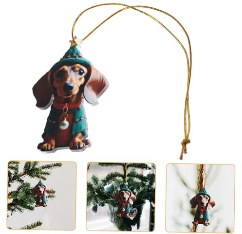IMIKEYA Weihnachtsbaumschmuck Hund Weihnachtsanhänger Hängend Ornament Für Weihnachtsbaum Aus Robustem Material Zum Aufhängen Dekoration Für Haus Und Garten