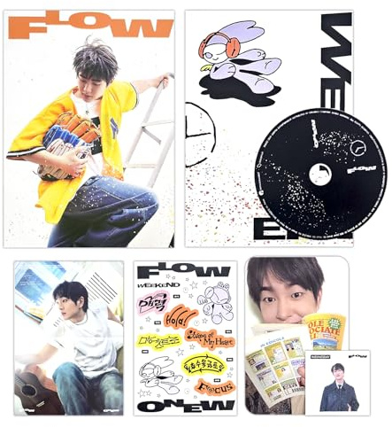 ONEW - 3rd Mini Album [FLOW] (Standard Ver. - WEEKEND Ver.) Out Box + CD-R + Photo Book + Band Seal + Sticker + Photocard + Folded Poster + 2 Extra Photocards