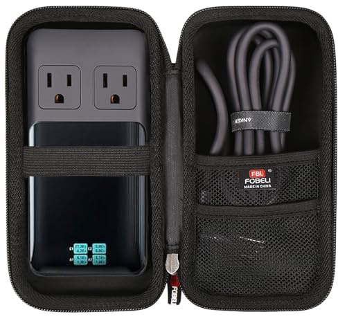 FBLFOBELI Hard Travel Case for Anker Prime 6-in-1 USB C 140W Charging Station/for Anker 727 Charging Station (GaNPrime 100W), Power Strip Organizer Holder for Cables and Accessories (Case Only)