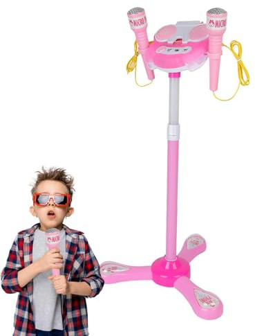 Children's Kalaoke Microphone - Karaoke Machine Microphone | Karaoke Machine Microphone, Microphone Toys with Stand, Microphone Stand Playset for Kids Home Girls