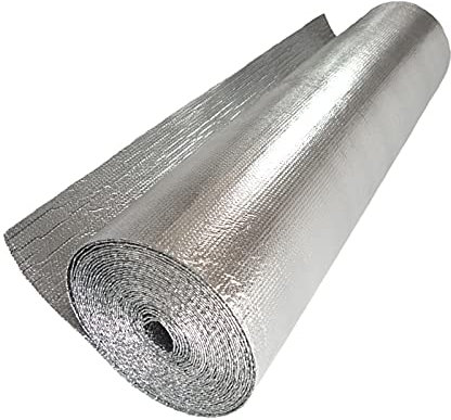 Isolierfolie, Luftpolster-Isolierfolie, Isolierrolle, Luftpolsterfolie, Dampfsperre, Thermofolie, Isolierung, wärmereflektierend, spart Energie for Dachböden, Böden, Dächer, Wände und Rohre(3.28 x 98.