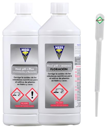 Weedness Hesi pH+ 1 Liter + pH- 1 Liter - pH-senker Grow Anbau Indoor Dünger ph Minus Flüssig