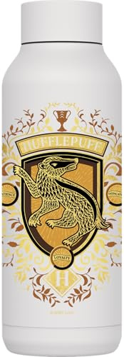 QUOKKA SOLID X HARRY POTTER | BOTELLA TÉRMICA DE ACERO INOXIDABLE DOBLE PARED | HP HUFFLEPUFF