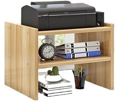 CJHFR472SG Druckerständer Drucker Regal Kopierer Desktop Multilayer Stand Schreibtisch Sub-Büro Schreibtisch Haushalt Lagerung Regal Druckertisch(Beige,Groß)