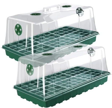 CIYODO Caja De Plántulas Transpirable 2 Unidades Ideal para Germinación De Plantas Bandeja Cultivo Caja De Jardín