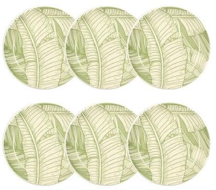 NOVASTYL 2614836 - Juego de 6 platos hondos (20,5 cm), color verde
