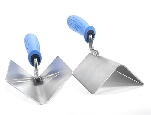 2 PCS Drywall Corner Hand Tool Set, Stainless Steel External Corner Trowel & Internal Corner Trowel Building Products,3.94'' & 2.36''Corner Trowel Plaster Corner Plaster Trowel Tool For Inside