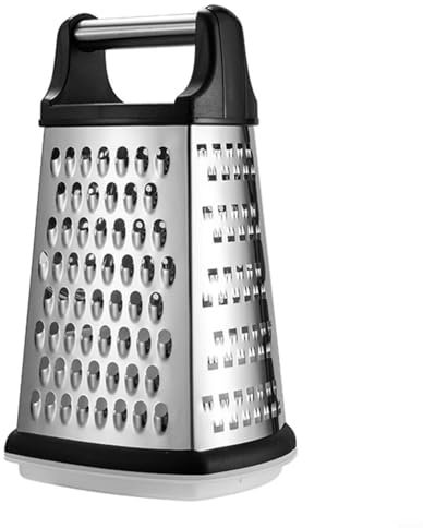 Fauhapyway Rallador de queso, triturador de alimentos de cocina de acero inoxidable con mango ergonómico para verduras, frutas, queso duro, queso parmesano y chocolate