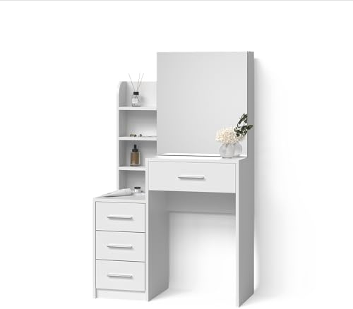Livinity Schminktisch Loreta, Weiß, 80 cm