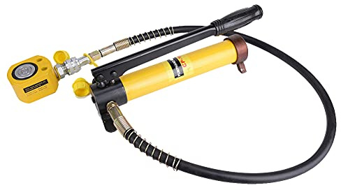 Generic Hydraulic Jack, Car Jack 10T Hydraulic Steel Handle Lifting Tool Hand Pump Kit Manual Lifting Pump Floor with 45mm Cylinder Inner Diameter for Car Repairs