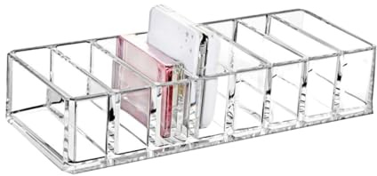 VICASKY Transparente Fächer Kosmetik Aufbewahrungsbox aus Hochwertigem Kunststoff Multifunktionaler Makeup Organizer für Lippenstift Pinsel Schmuck Platzsparend für Zuhause und Profi