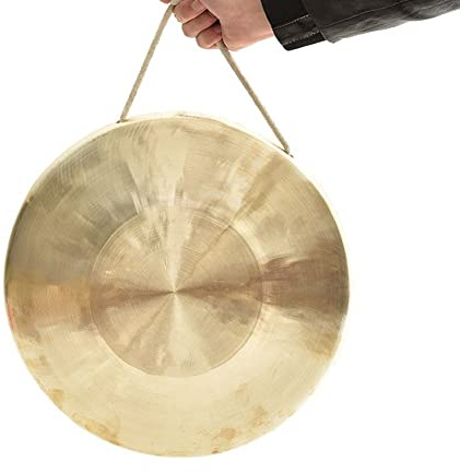 Gong de mano latón, con mazo, gong y cobre, instrumento Feng Shui chino, platillos hechos a baquetas, estilo percusión, adecuado for actuaciones en juegos, mini(21cm)