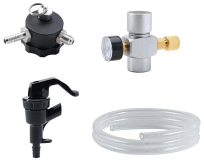 Kit de tireuse à bière portable 1 pièce – Système de brassage domestique complet avec régulateur de CO2, tuyau en silicone et robinet de pique-nique