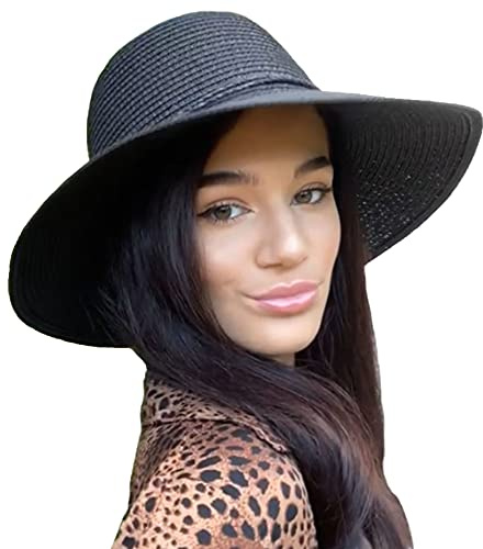 TOSKATOK® Damen Floppy Faltbarer Sommer-Sonnenhut UPF 50+ Schutz Breite Krempe-