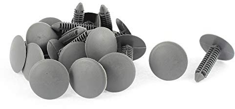 Sourcingmap 20 Pcs Rivet Plastique Boucle Plafond Doublure Garniture Panneau Clip de Fixation Gris