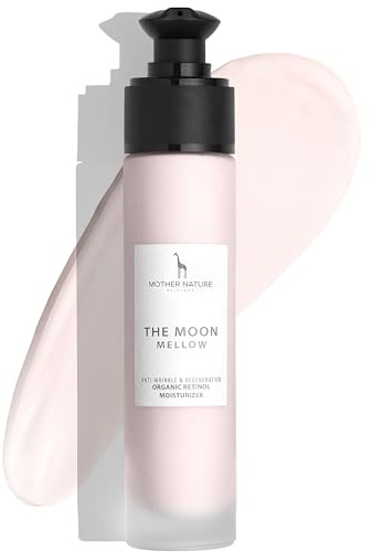 Retinol Creme mit Bio Aloe Vera und Mandelöl 50 ml - Naturkosmetik Gesichtscreme für Damen & Männer - Vegane Antifaltencreme & Anti Aging Creme gegen Pigmentflecken - Vitamin A Creme von Mother Nature