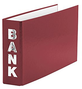10 Bankordner / 140x250mm / für Kontoauszüge / Farbe: rot
