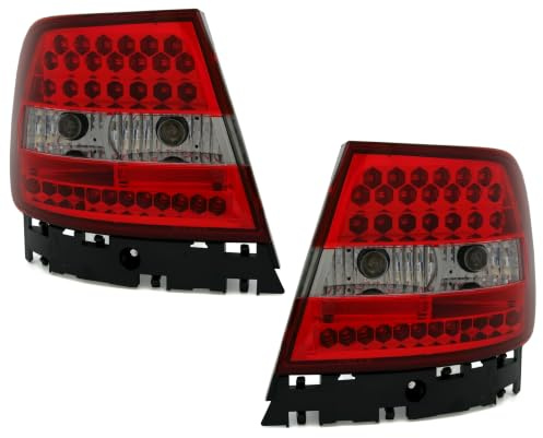 Eagle Eyes Rückleuchten Set passend für Audi A4 B5 Limo (11/1994-2/1999) | 2-teiliges Set, LED, Klarglas, Rot/Smoke, Tuning, Anschluss über OE Stecker, inkl. Dichtung,