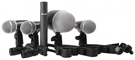 PROEL EIKON DMH5XL - Set Kit da 5 Microfoni per Batteria completo di supporti e custodia (Drum Set).