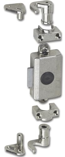 JuNie Möbel-Drehstangenschloss Set,ASS,7581,D30 Metall,vernickelt