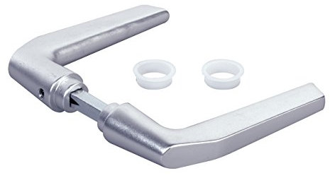 Zaundirekt LOCINOX Alu Drückerpaar mit Drückerstift 120mm #3006M-H Türdrücker Türbeschlag Tür Beschlag