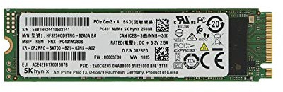 SK Hynix 256 GB M.2 SSD (SSD) Nvme PCIe Model: hfs256gd9mnd-5510 a BA – OEM