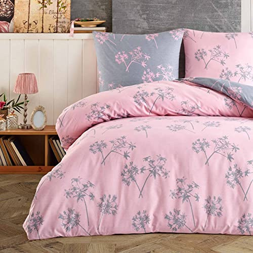Buymax Bettwäsche 155x220 cm – Bettwäsche Set 2-teilig 155 x 220 cm, Renforcé 100% Baumwolle, Bettbezug mit 1 Kissenbezug 80x80 cm, Oeko-TEX, Reißverschluss, weich und atmungsaktiv