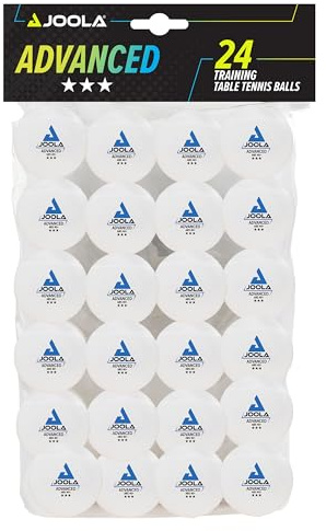JOOLA Tischtennisbälle 3 Sterne Training Advanced 40+ mm Durchmesser Premium Tischtennis Bälle, Weiß, 24 Stück