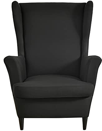 CHNSHOME Fundas de sillón orejero elástica 1 Plaza Funda para sillas de Orejas 2 Piezas Cubre Sillón Fundas para sillas con Respaldo de alas